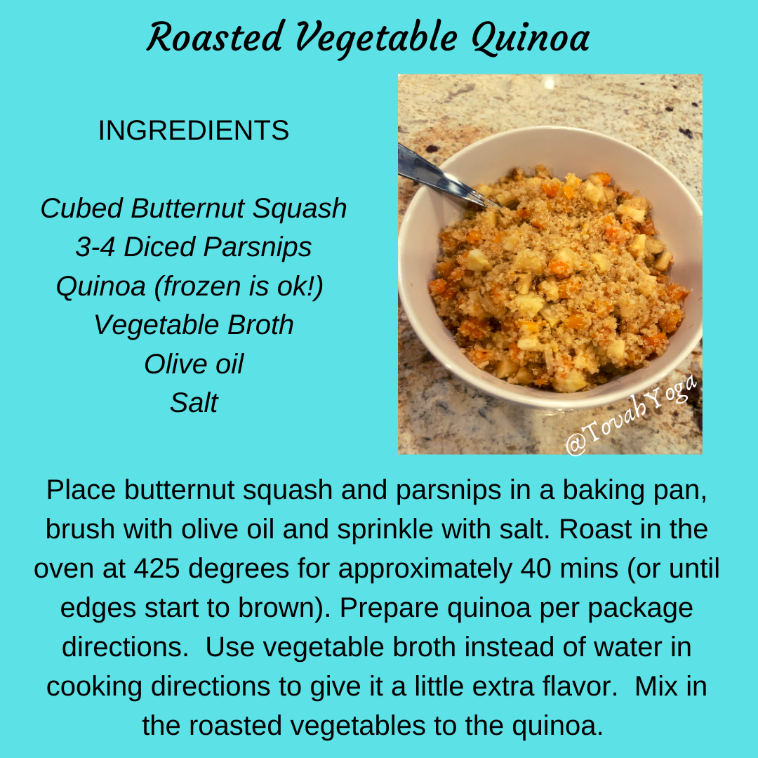 Vegan and fall recipe for roasted vegetable quinoa